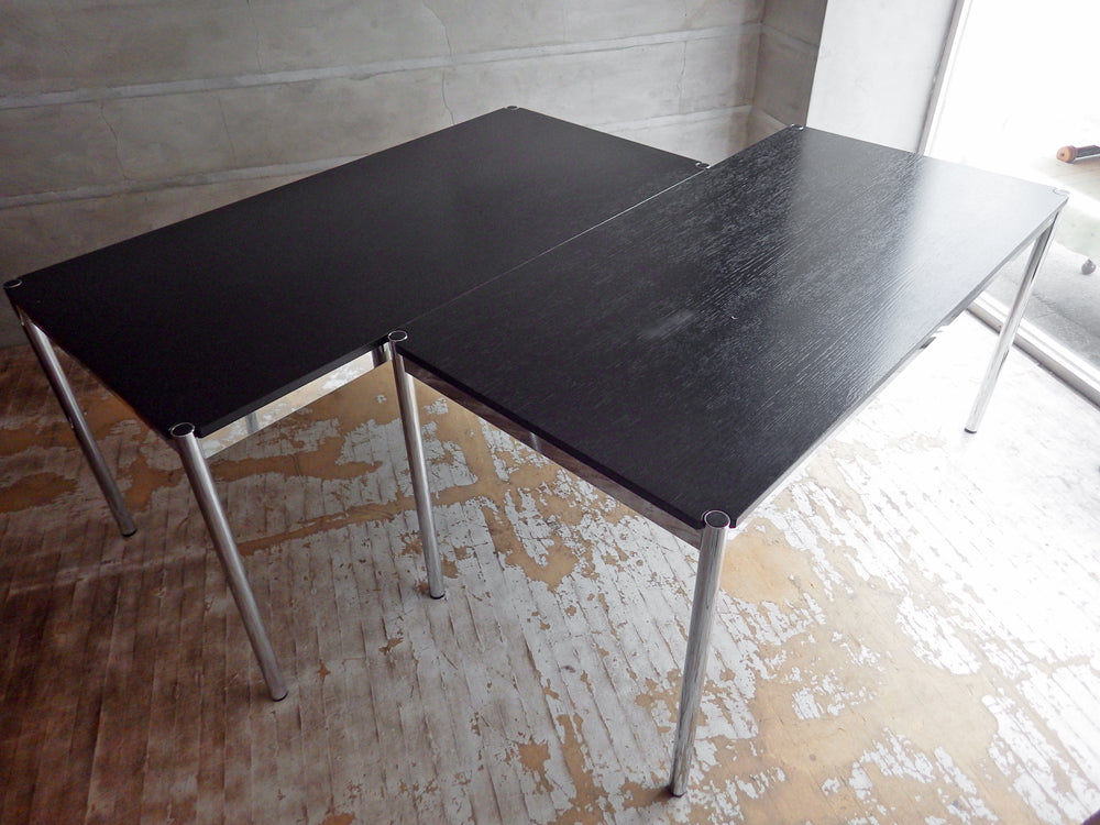 USMハラー USM Haller モジュラーファニチャー Modular Furniture ハラーテーブル ワークデスク W150cm 高さ調整機能付 ブラックウッド天板 A＆B 中古品 買い取りしました。