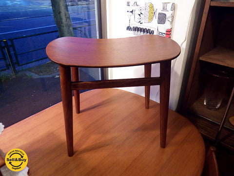 デンマーク ビンテージ チークプライウッド オーク スツール サイドテーブル　北欧　～　共に歩んでいきたいデンマーク家具。　【買取と販売とレンタルのお店】