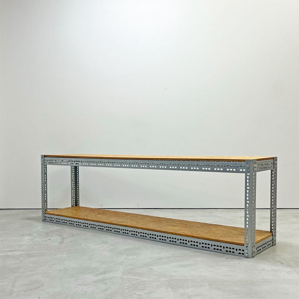 【祖師ヶ谷大蔵店】リオン LYON アングルシェルフ SLOTTED ANGLE SHELF 2段 AVボード インダストリアルデザイン P.F.S取扱い 買取させていただきました。