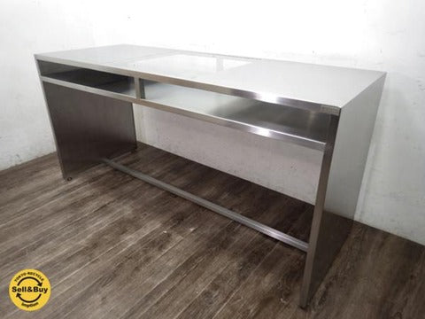 アートスタイルマーケット テーブル デスク 店舗什器 ステンレス 『 テーブルとしてもちょうどいいサイズ☆オーダーメイドのデスク。 』【買取と販売とレンタルのお店】