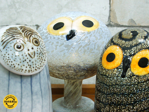 iittala イッタラバード / フクロウ　Rospuuttopollo Owl : Tengman's Owl : Barn Owl　オイヴァトイッカ ～ 愛らしく、そして福を呼ぶとされる福来郎をお部屋に Part2【買取と販売とレンタルのお店】