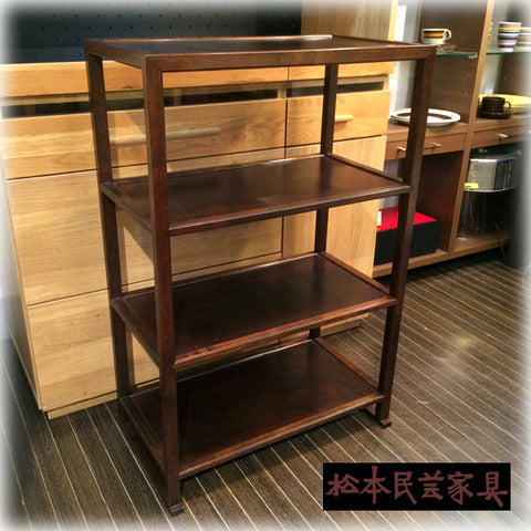松本民芸家具 80型 朝鮮棚 飾り棚 オープンシェルフ ミズメザクラ ～ 集約したのは匠が誇るその技術 【買取と販売とレンタルのお店】
