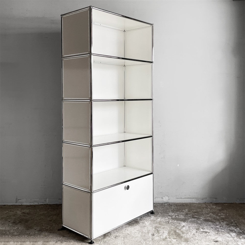 【自由が丘店】ユーエスエムハラー USMハラー USM Haller キャビネット シェルフ 1列×5段 エクステンションシェルフ メタルボックスインサート付 ピュアホワイト 合計参考価格￥329,905- 買取させていただきました。