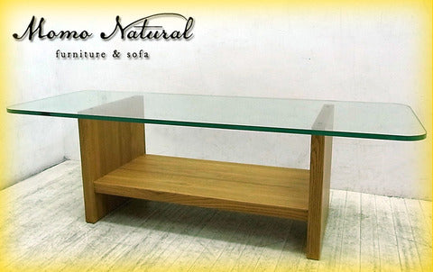 洗練された優しい気な雰囲気を齎す無垢オーク材を使用したナチュラルモダンスタイル！ 大人気の モモナチュラル / リバーゲートシリーズ 『 ガラストップローテーブル 』 入荷！！