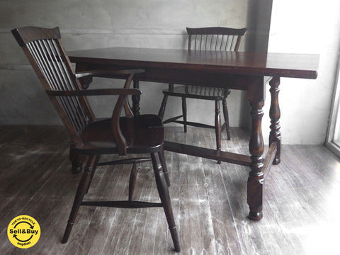 松本民芸家具 『 F型卓 ダイニングテーブル & リーチ C型アームチェア 』 ～ 洗練された匠の技術を肌で感じる。 【買取と販売とレンタルのお店】