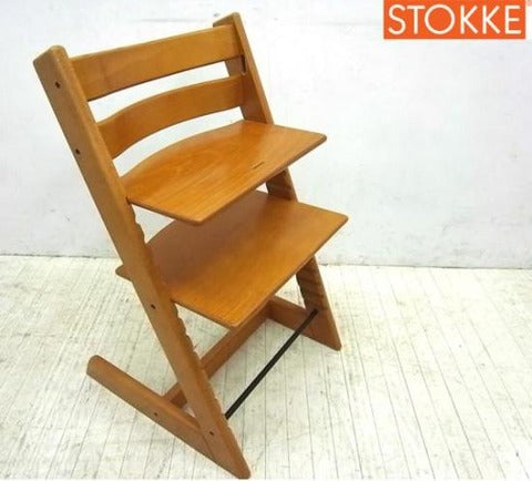 子どもと共に成長する椅子～　STOKKE / ストッケ  『 新型 トリップトラップ キッズチェア チェリー色 』【買取と販売とレンタルのお店】