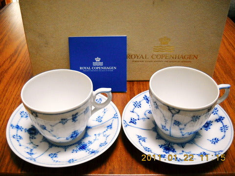 Royal Copenhagen　Blue Fluted Plain　Coffee C＆S Set