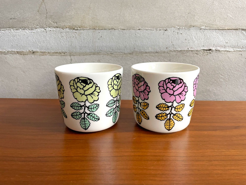 マリメッコ Marimekko オイヴァ ヴィヒキルース ラテマグ ピンク ＆ グリーン マイヤ・イソラ Maija Isola 北欧食器 計2点  中古品 買い取りしました。