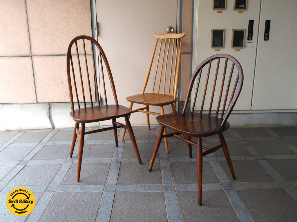 アーコール ERCOL UKビンテージ ゴールドスミス ハイバック スティックバック チェア エルム材 ナチュラル ★ 中古品 買い取りしました。下北沢店 出張買取もお任せ下さい。