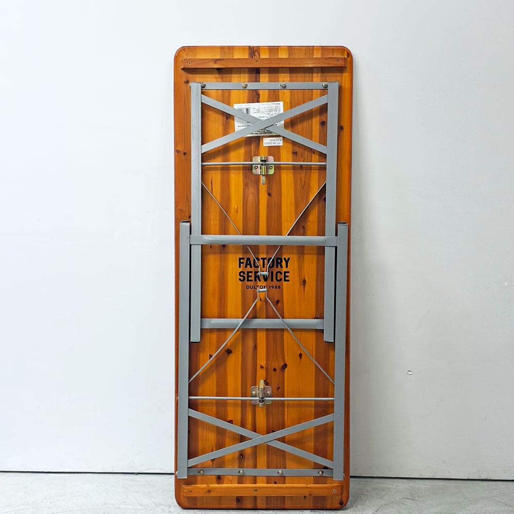 【祖師ヶ谷大蔵店】ダルトン DULTON ビアテーブル BEER TABLE 130 SILVER フォールディングテーブル モミ材天板 スチール脚 折りたたみ インダストリアル 廃番 買取させていただきました。