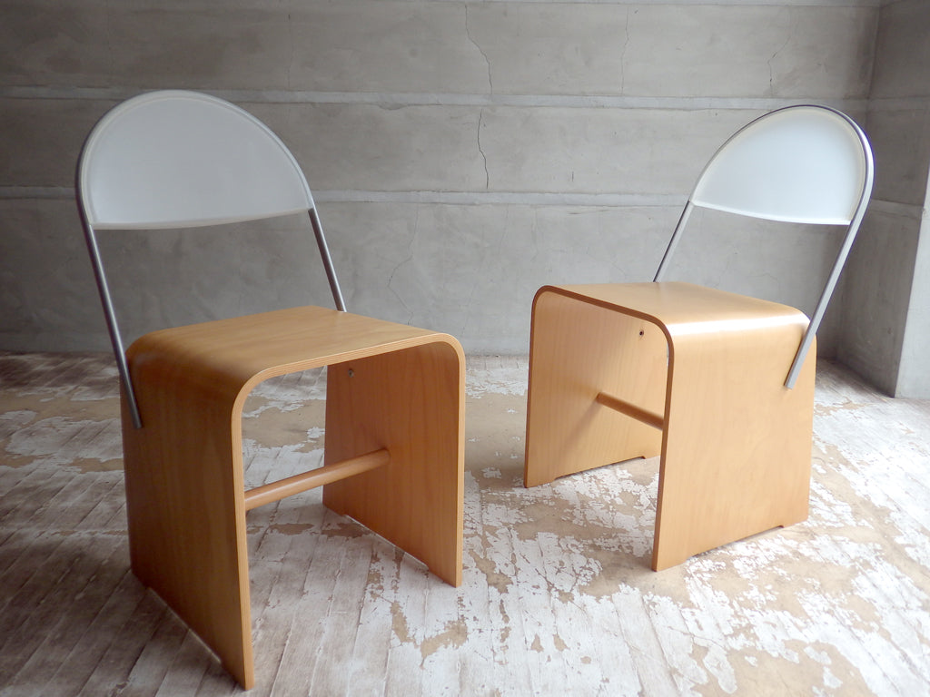 無印良品 MUJI プライウッド ダイニングチェア エンツォ・マーリ デザイン 希少廃盤 × 2脚 中古品 買い取りしました。