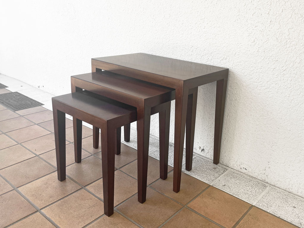 ハスレヴ HASLEV ネストテーブル 3連 サイドテーブル マホガニー セヴェリン・ハンセン Severin Hansen デンマーク 北欧家具 ビンテージ 中古品 買い取りしました。