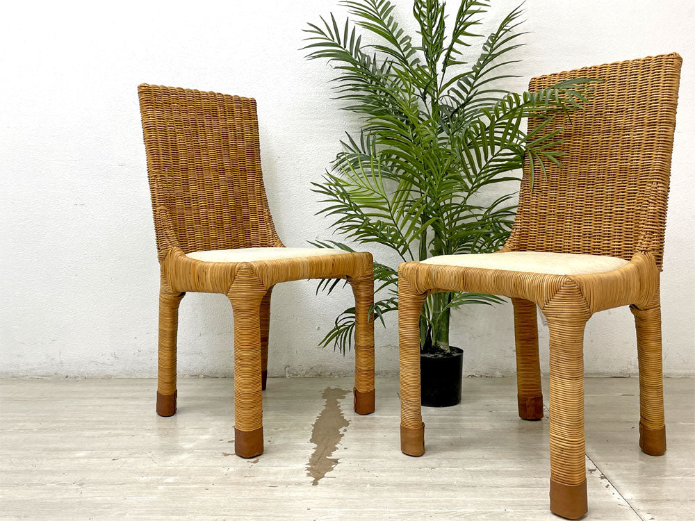 ワイスワイス WISE WISE アジアンコンフォート ASIAN COMFORT R-301B サイドチェア ダイニングチェア ファブリック座面 脚先レザー仕様 定価￥37,400- 中古品 買い取りしました。