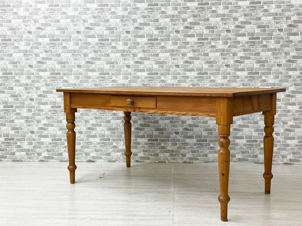 アフタヌーンティー Afternoon Tea パイン無垢材 ダイニングテーブル デスク W150cm 引出し付 英国カントリースタイル 中古品 買い取りしました。