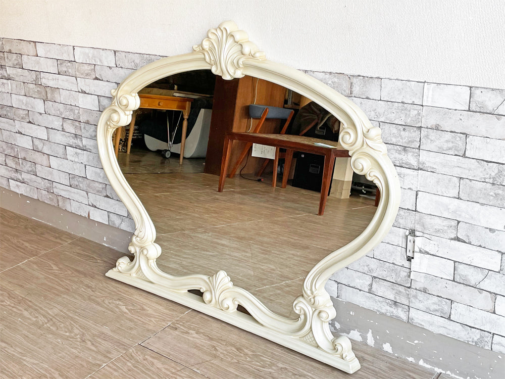 サルタレッリモビリ Saltarelli MOBILI フローレンス FLORENCE ウォールミラー 壁掛け 鏡 アイボリー W135cm クラシカル イタリア 中古品 買い取りしました。