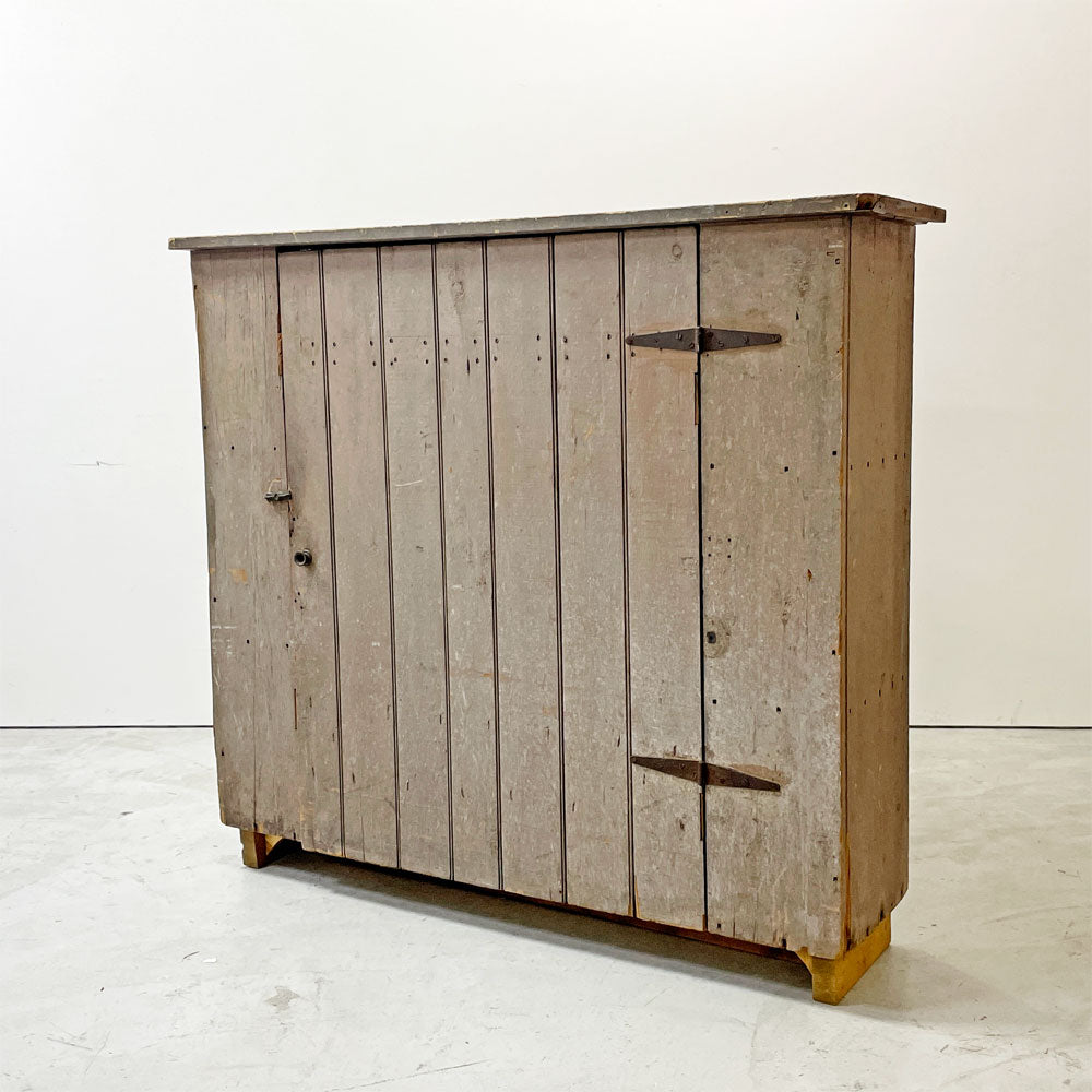 【祖師ヶ谷大蔵店】USビンテージ US vintage オーク材 サイドボード キャビネット 収納棚 1ドア 棚板2段 シャビーシック カントリースタイル 店舗什器 買取させていただきました。