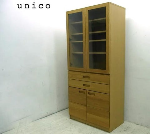 オークの温もりで感じるのは北欧の自然～unico HUTTE ウニコ ヒュッテ カップボード 【買取と販売とレンタルのお店】