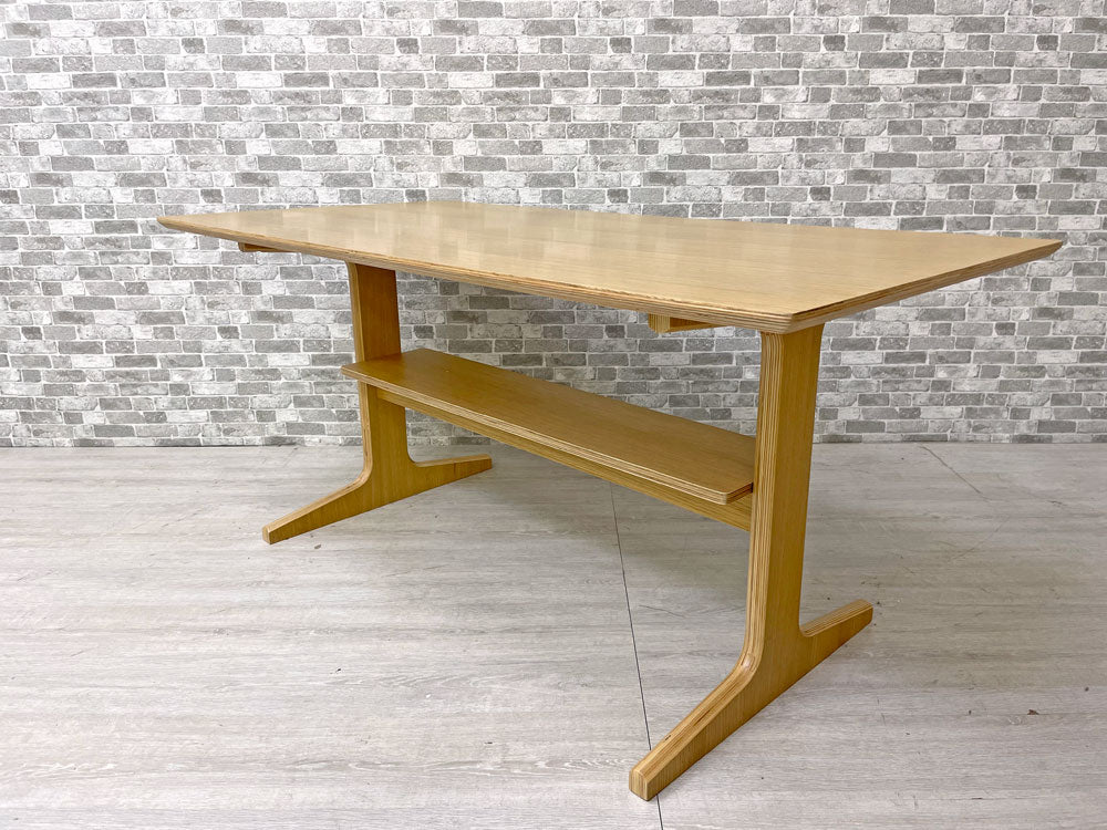 無印良品 MUJI リビングでもダイニングでもつかえる ダイニングテーブル オーク材 W130cm ナチュラル シンプルデザイン 定価￥34,900- 中古品 買い取りしました。