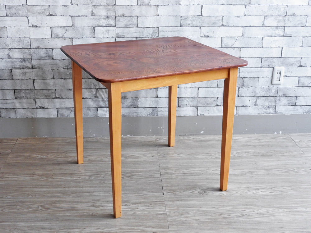 昭和レトロ ケヤキ 欅 ダイニングテーブル 和家具 古家具 和モダン  中古品  買い取りしました。