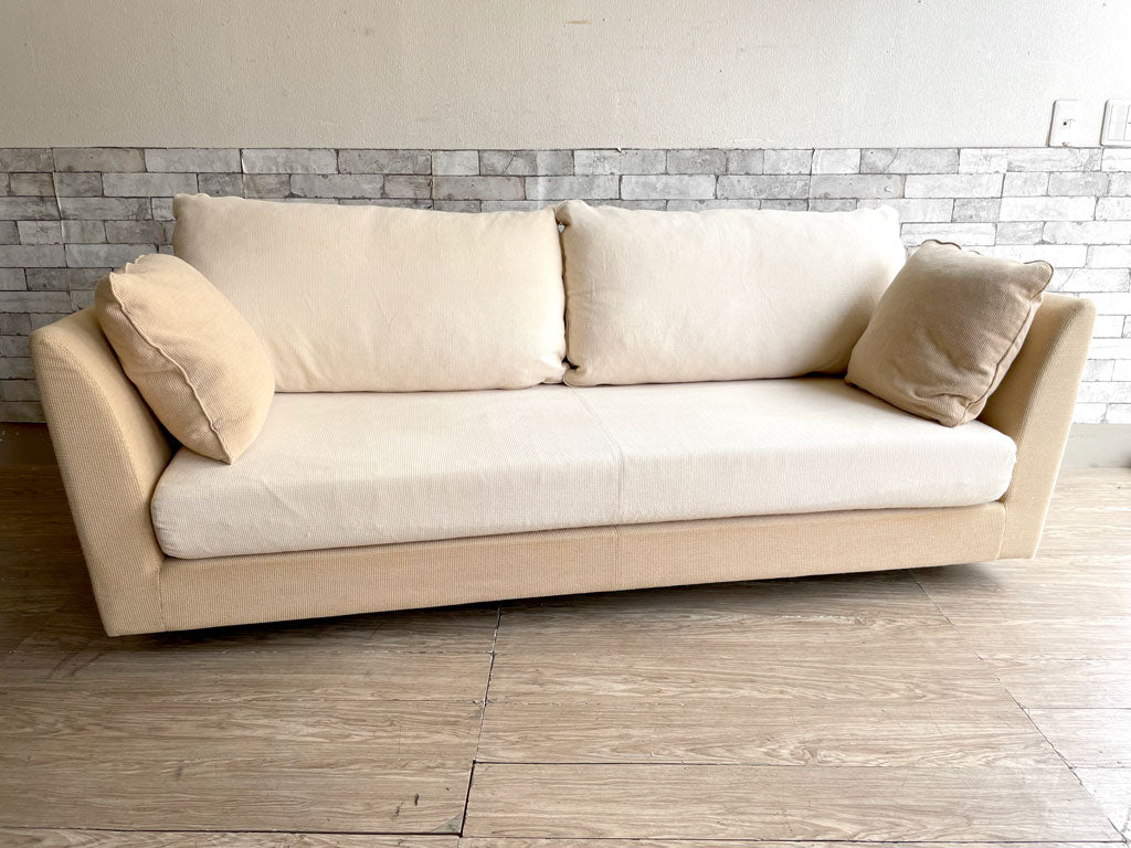 アルフレックス arflex エーソファ ミディアム10 A・SOFA MEDIUM 10 3人掛け カバーリング ベージュ系ファブリック ツートンカラー W200 定価￥605,000- 中古品 買い取りしました。