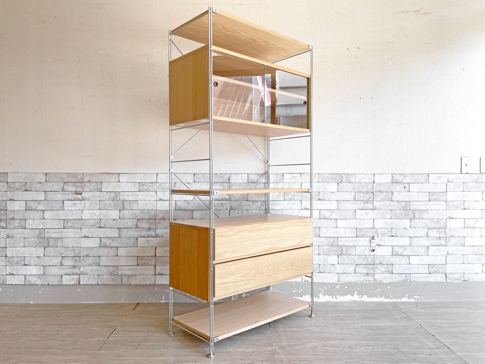 無印良品 MUJI ステンレスユニットシェルフ オーク材 カップボードセット W86 H175.5cm 定価総額67,510円 中古品 買い取りしました。