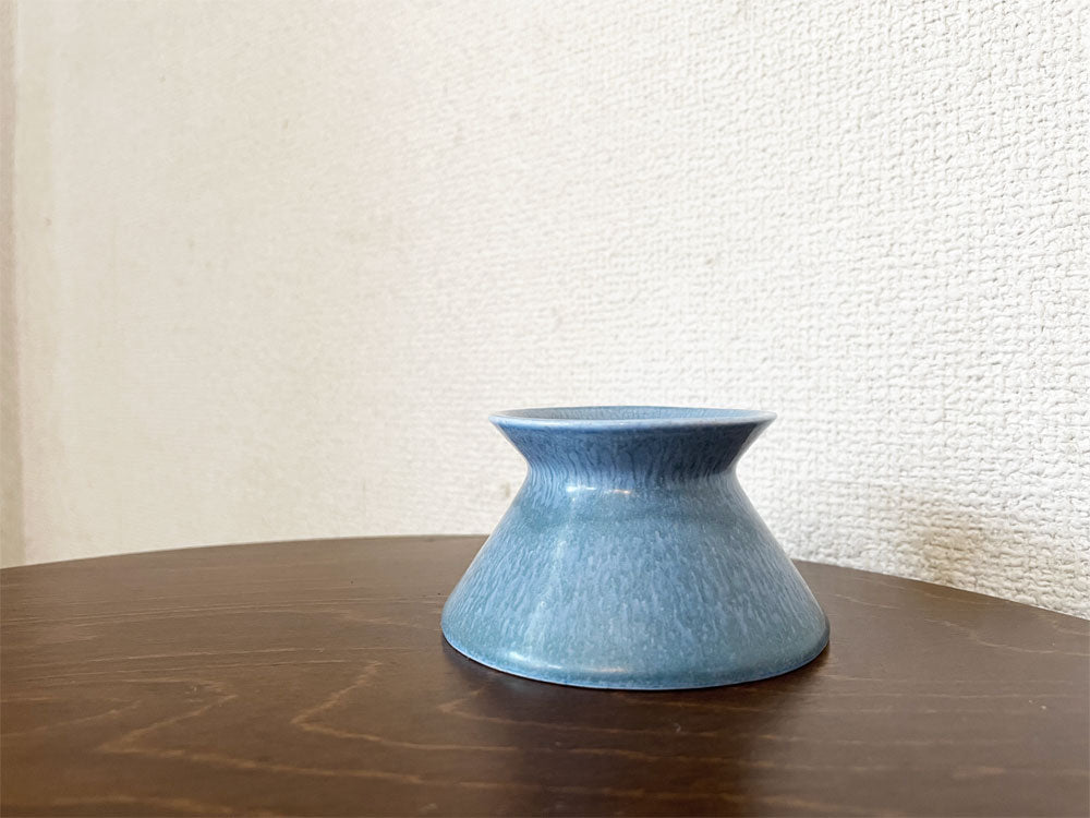 アラビア ARABIA BH Vase フラワーベース ブルー Φ8cm ブリタ・ヘイリモ Maj-Britt Heilimo フィンランド 北欧ビンテージ  中古品  買い取りしました。