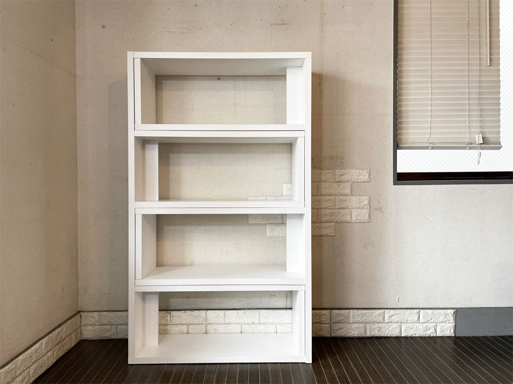 フランフラン Francfranc リトモ シェルフ L ホワイト 伸縮式 W90-144cm ブックシェルフ オープンシェルフ 飾り棚 定価￥52,000-  中古品  買い取りしました。