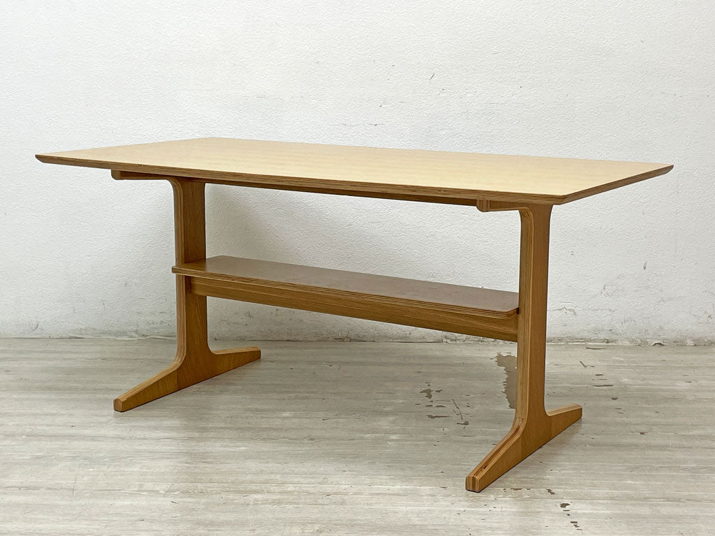 無印良品 MUJI リビングでもダイニングでもつかえる ダイニングテーブル オーク材 W130cm ナチュラル シンプルデザイン 定価￥34,900- B 中古品 買い取りしました。