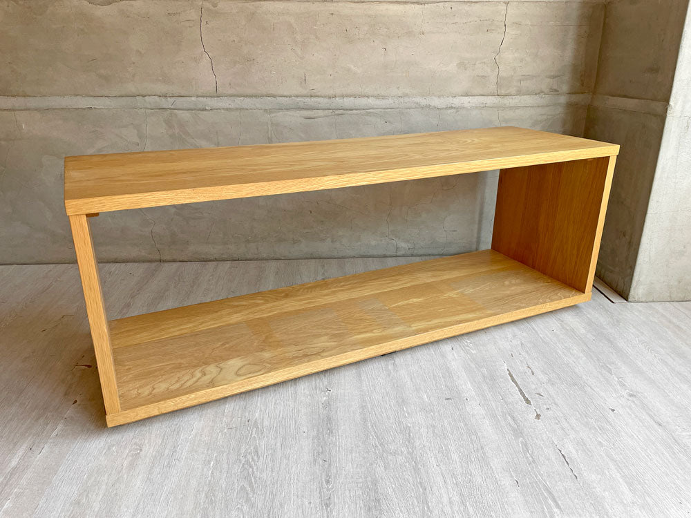無印良品 MUJI オーク無垢材 ダイニングベンチ 板座 AVボード ローボード W120 ロの字 ナチュラル シンプルデザイン 中古品 買い取りしました。