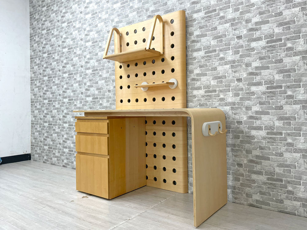 アクタス キッズ ACTUS KIDS ヴァリオ VARIO デスク チェスト バックパネル 計6点セット メープル材 ウレタン塗装 学習机 合計定価：約206,800円 中古品 買い取りしました。