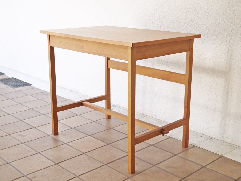 シンプルモダン Simple modern design オーク材 ワークデスク 2ドロワー 楔止め 中古品 買い取りしました。