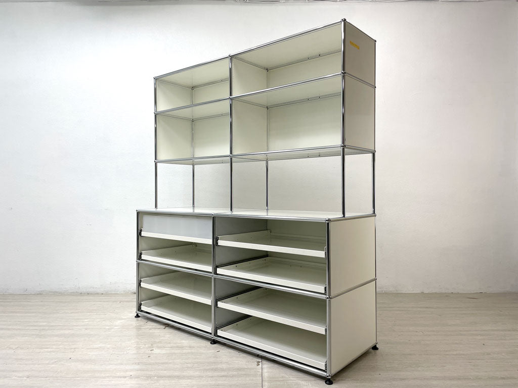 ユーエスエムハラー USMハラー USM Haller キャビネット シェルフ 飾り棚 2列5段 エクステンションシェルフ 8枚付き W153×D50×H167cｍ スイス 中古品 買い取りしました。