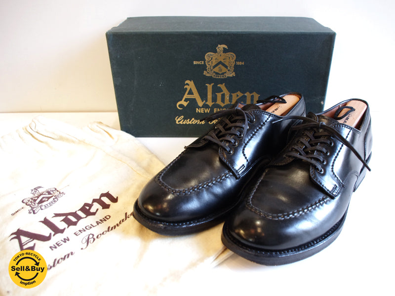 オールデン ALDEN タンカーOX オックスフォード 短靴 コードバン サイズ6.5 ブラック 元箱/保存袋付き   中古品 買い取りしました。祖師ヶ谷大蔵店 出張買取もお任せ下さい。