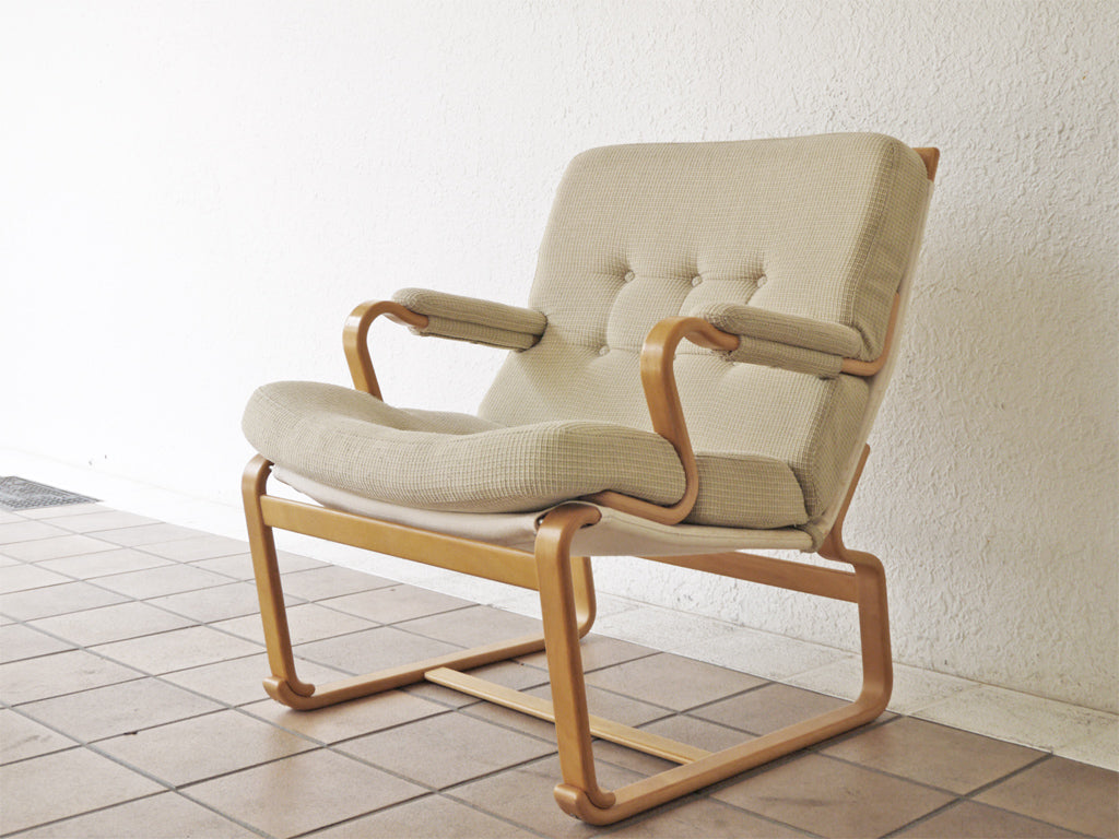 天童木工 Tendo ブルーノマットソン Bruno Mathsson M-0561WB イージーチェア 1シーター ソファ 両肘 ベージュ 中古品 買い取りしました。