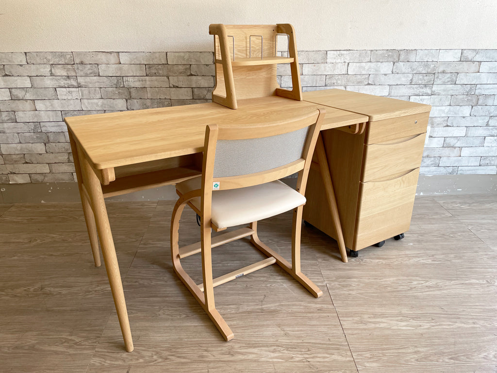 カリモク karimoku ピュアナチュール Pure nature デスク キャビネット チェア セット オーク材 総額￥259,050- 中古品  買い取りしました。