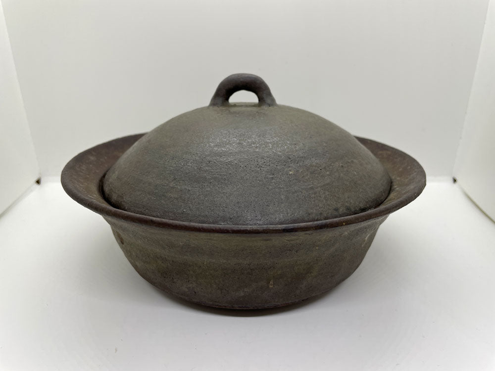 深田容子 土鍋 黒釉 陶器 Φ20㎝ 現代作家  中古品 買い取りしました。