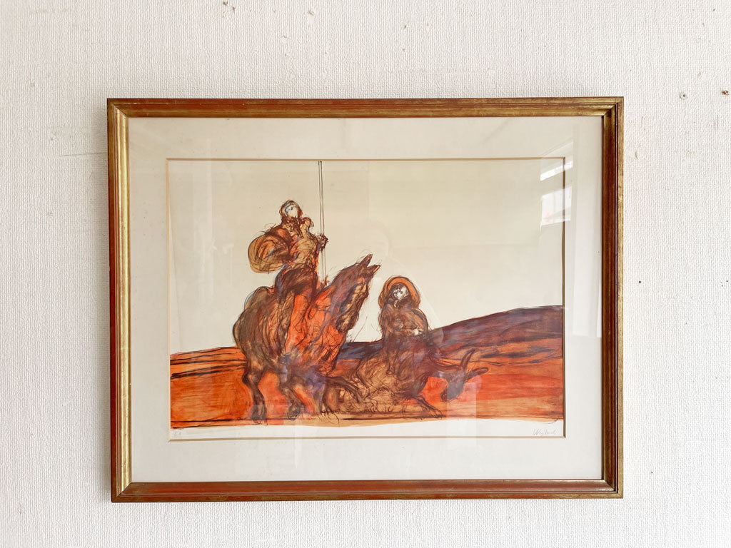 クロード・ワイズバッシュ Claude Weisbuch ドン・キホーテ Don Quichotte リトグラフ サイン入り EA版 具象絵画 額装品 中古品 買い取りしました。