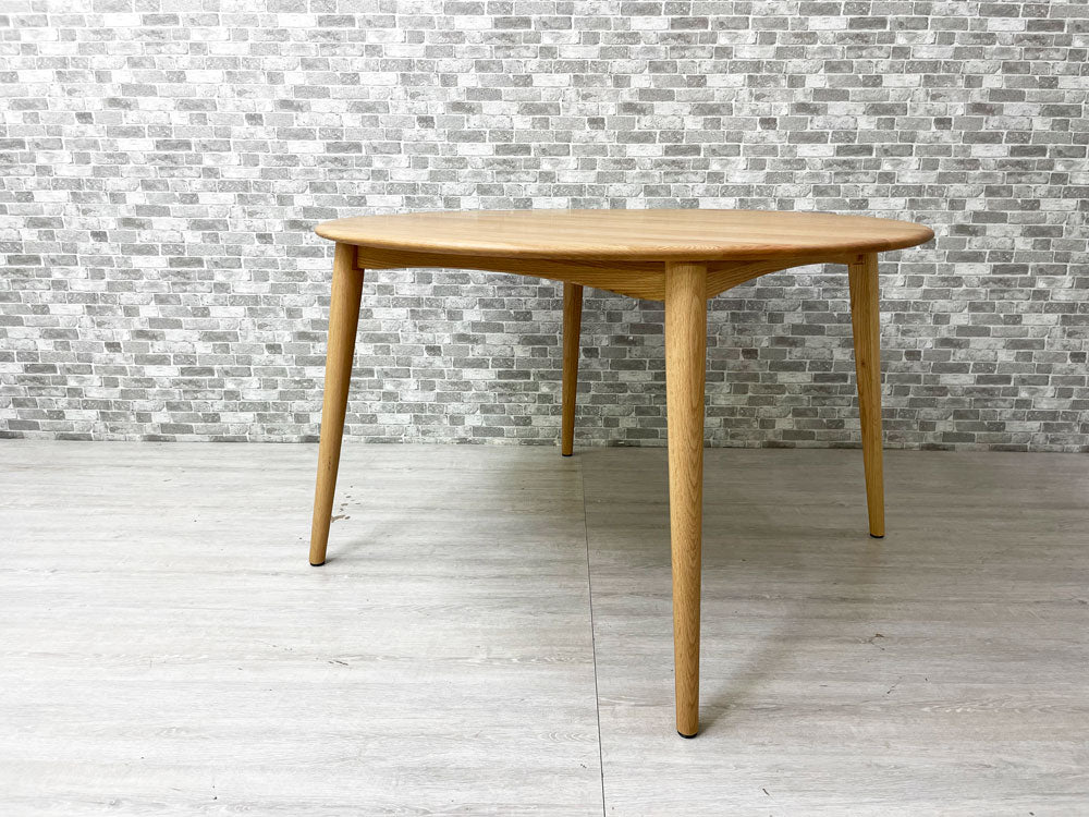 エフプラスシー F+C ニュークローバー New Clover 円形ダイニングテーブル オーク無垢材 ラウンド天板 ナチュラル 定価￥80,080- 中古品 買い取りしました。