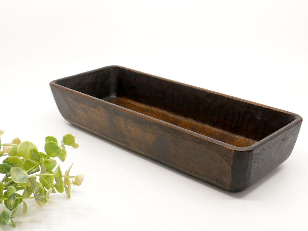 三谷龍二 Ryuji Mitani 山桜 漆塗 バット カトラリーケース トレイ 小物入れ W30cm サイン入り 木工作家 買い取りしました。