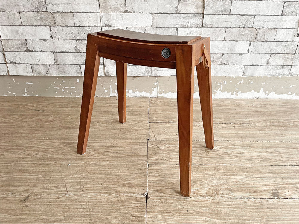 サラサデザイン sarasa design b2c スタッキング スツール ウォールナット材 吊り革 定価￥30,800- 中古品 買い取りしました。