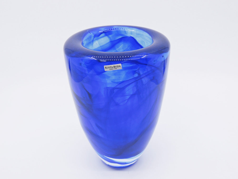 コスタボダ Kosta Boda アトゥール Atoll ガラスフラワーベース ブルー アナ・アーナー Anna Ehrner 花瓶 花器 スウェーデン 北欧雑貨  中古品 買い取りしました。