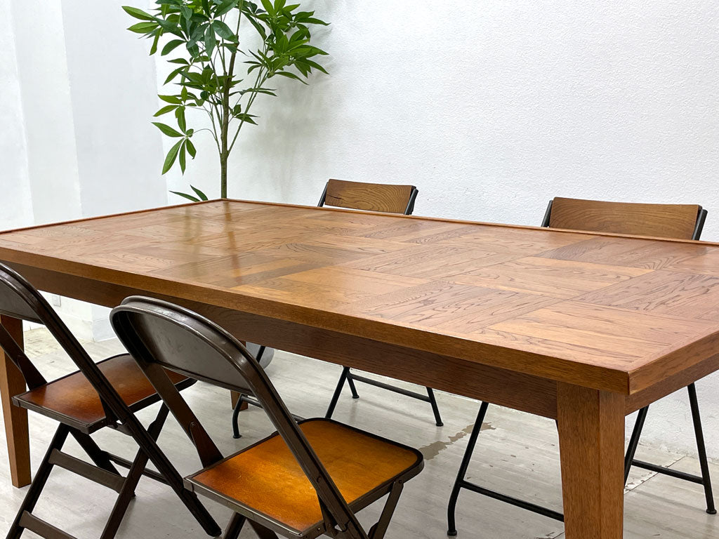 パシフィックファニチャーサービス PACIFIC FURNITURE SERVICE オペレーション ダイニングテーブル OPERATION TABLE オーク無垢材 天板 脚オーダー W212 ～大人気寄木天板テーブルのオーダーメイド品～