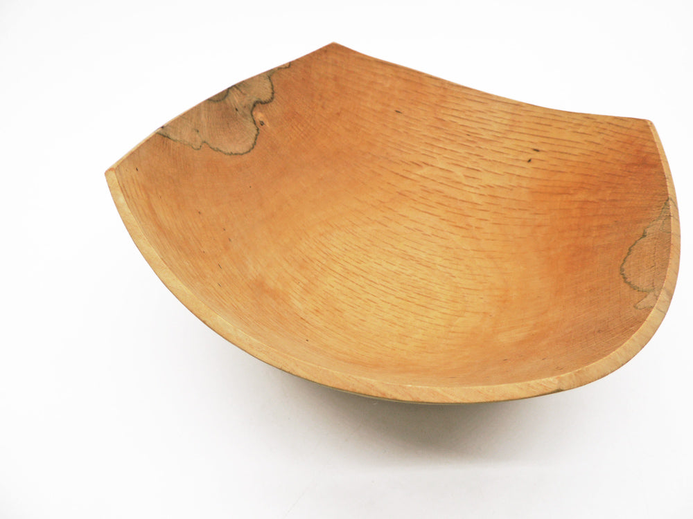 須田二郎 樫無垢材 木の器 鉢 ボウル W22cm 現代作家 木工家  中古品 買い取りしました。