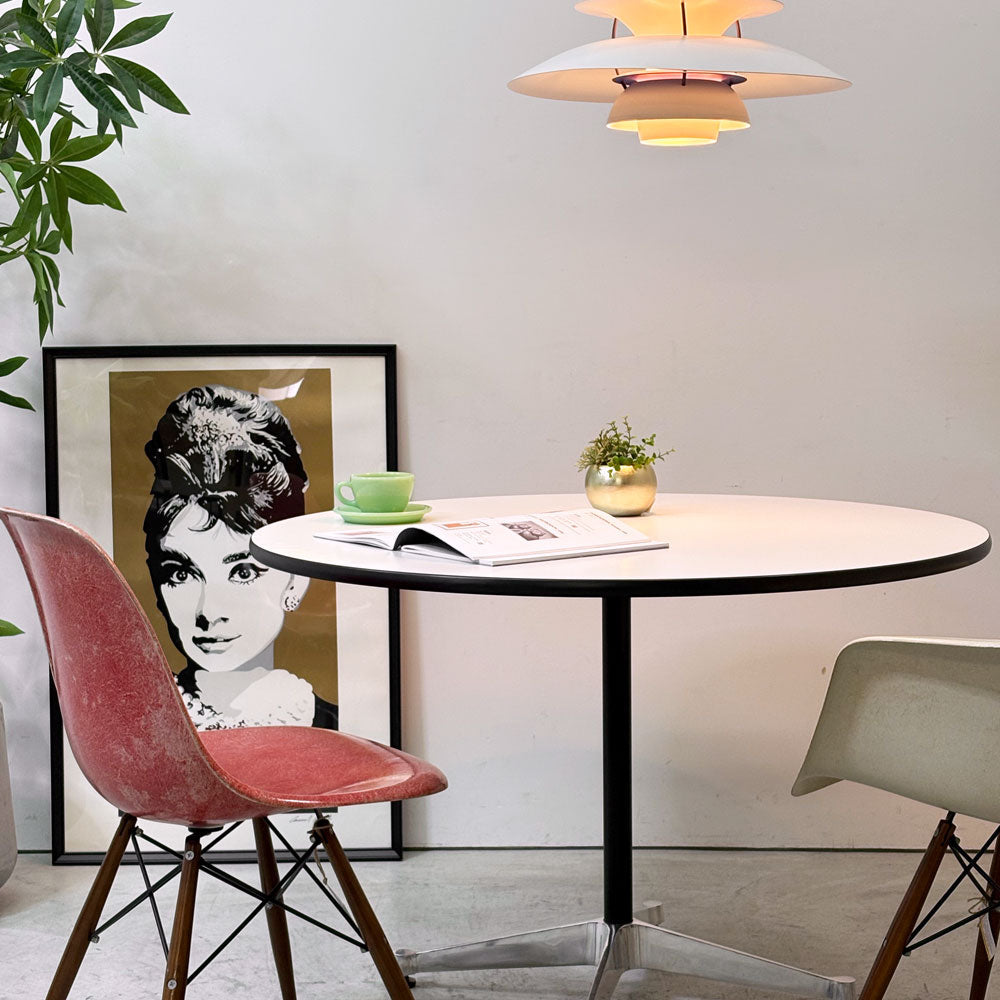 ハーマンミラー Herman Miller コントラクトテーブル ラウンドテーブル W106.5×H70cm ダイニングテーブル イームズ ミッドセンチュリーデザイン ～無言のプラットフォーム～