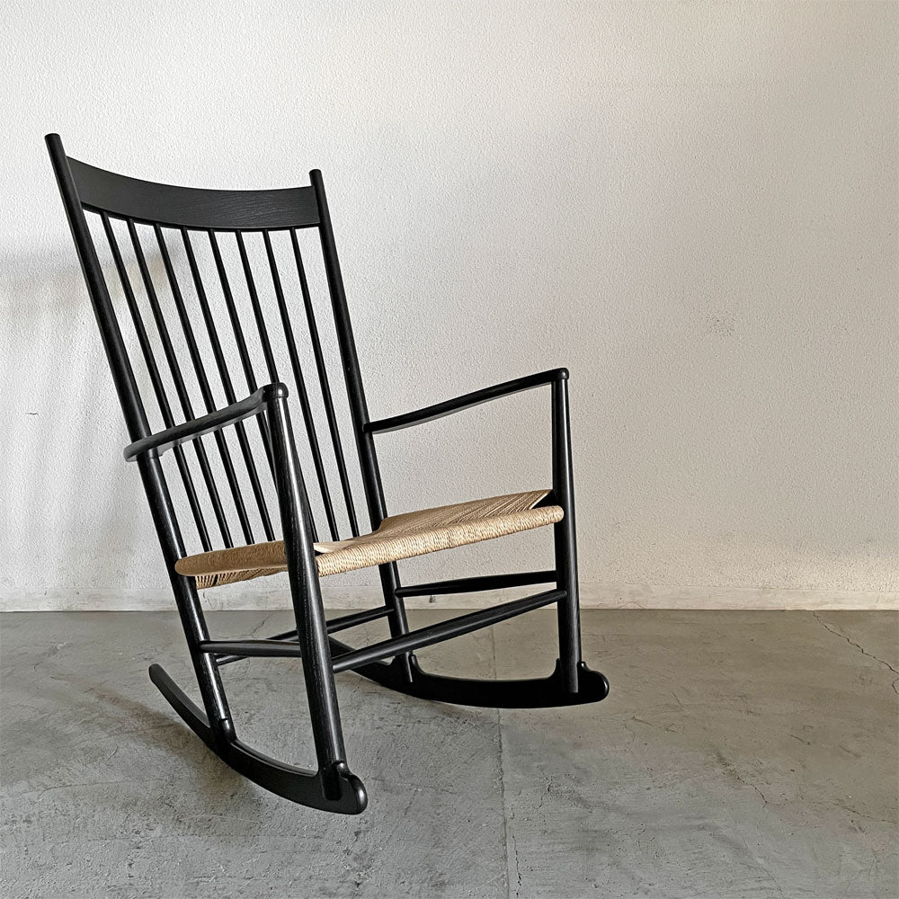 【登戸BASE店】フレデリシア FREDERICIA J16 ロッキングチェア Model 16000 オーク材 ブラックラッカー ペーパーコード座面 箱付 ハンス J. ウェグナー デンマーク 未使用保管品 買取させていただきました。