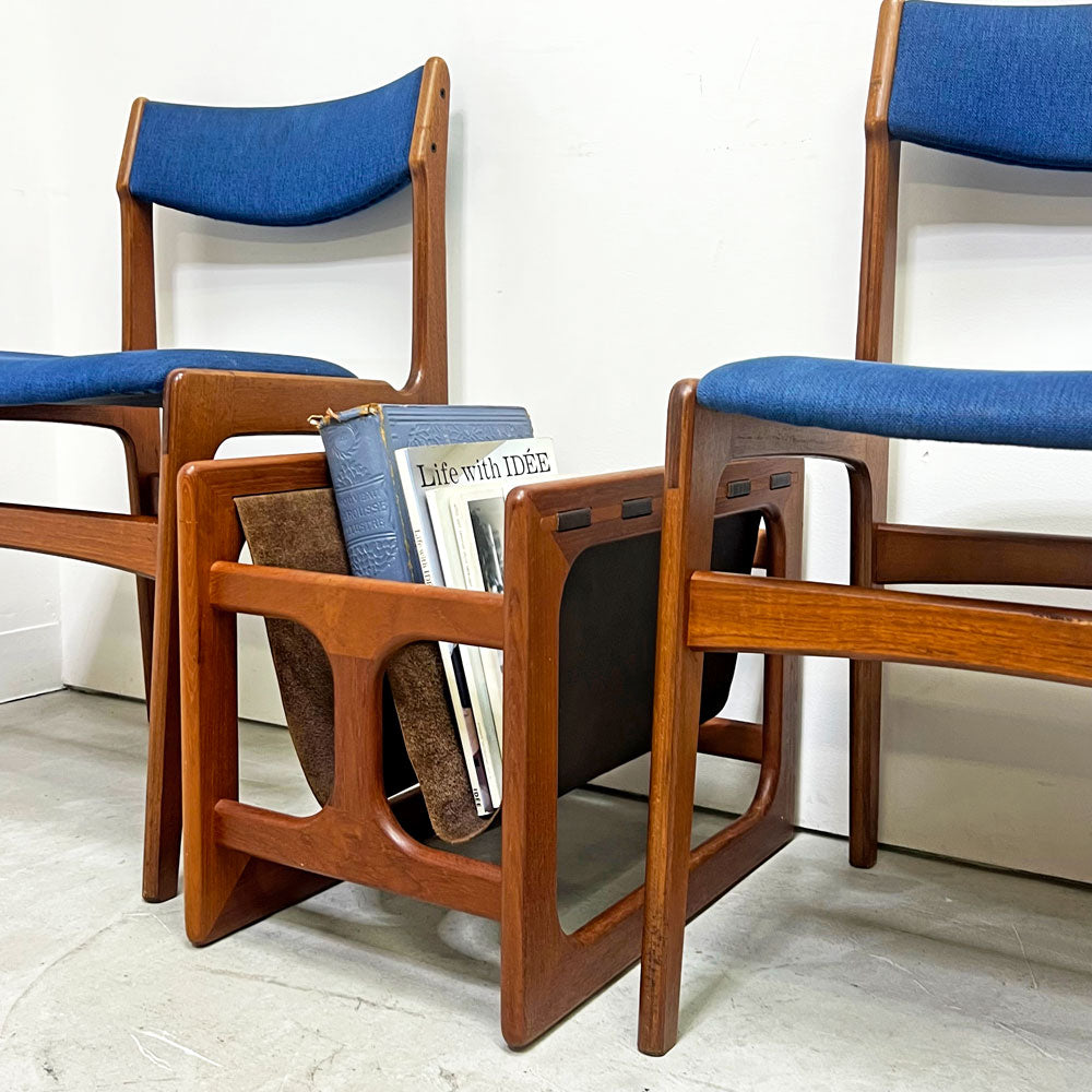 【祖師ヶ谷大蔵店】サリンモブラー Salin Mobler マガジンラック チーク材×レザー Aksel Kjersgaard デンマーク ビンテージ Vintage 買取させていただきました。