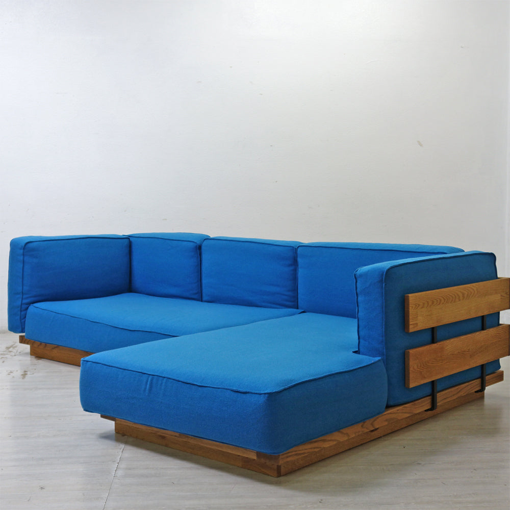 【祖師ヶ谷大蔵店】モモナチュラル Momo Natural エヌボックス ソファ+カウチ N.BOX SOFA ONEARM + COUCH オーク材 コーナーソファ 替えカバー付き 買取させていただきました。