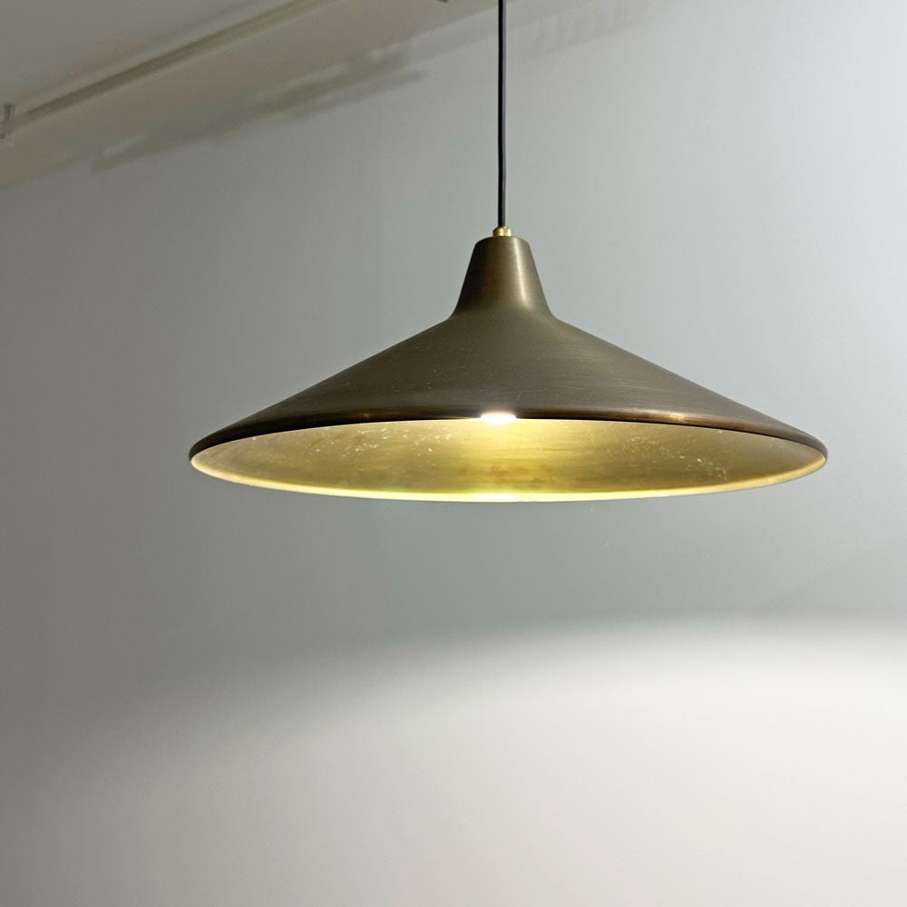 【祖師ヶ谷大蔵店】フレイム flame ブラスL brass L ペンダントライト 真鍮 素地 オイル仕上げ インダストリアルデザイン 買取させていただきました。