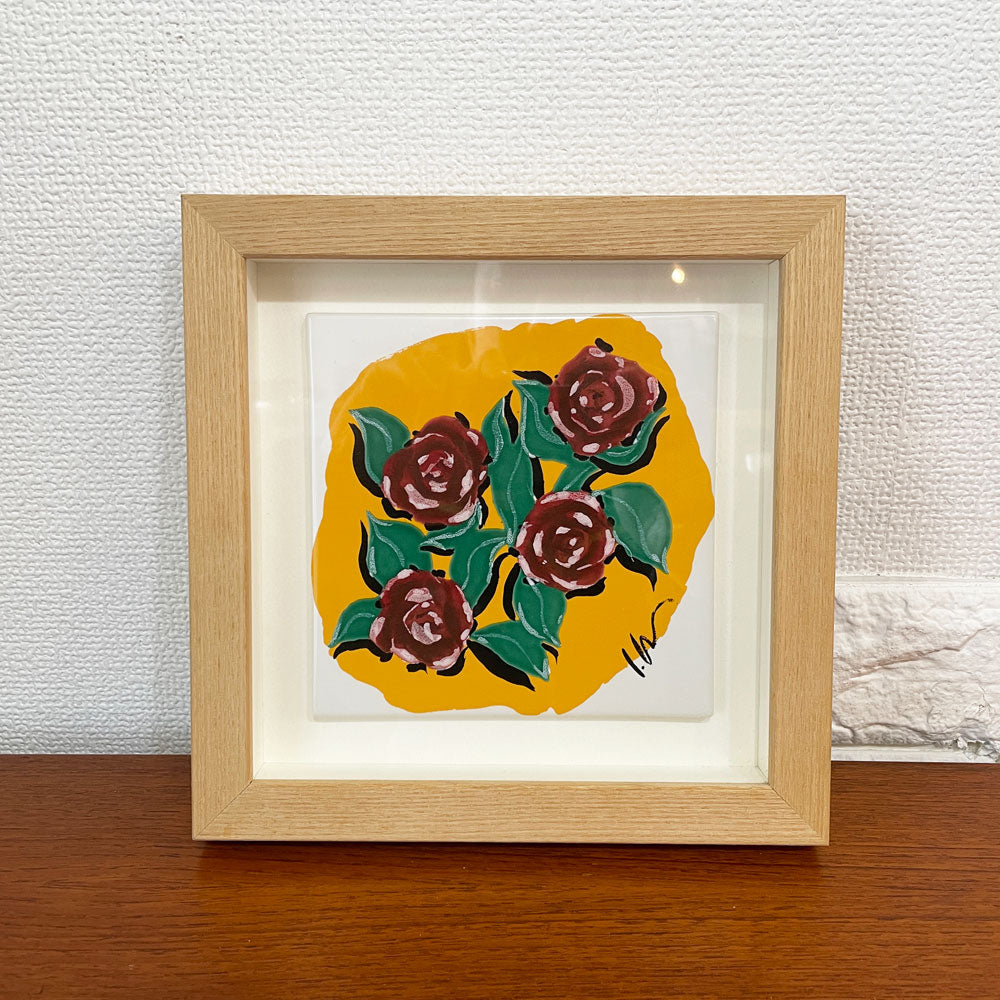 【経堂店】TMHM × リー・イズミダ Lee Izumida 九谷焼アートプレート ART PLATE "ROSE" + ORDER WOOD FRAME 陶板 オーダーメイド額装品 買取させていただきました。
