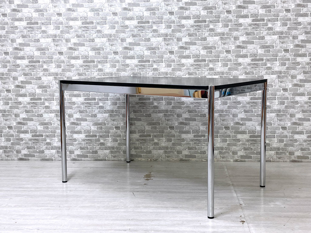 USMハラー USM Haller モジュラーファニチャー USMハラーテーブル ダイニングテーブル W125cm ブラックウッド天板 高さ調整機能付 モダンデザイン 買い取りしました。